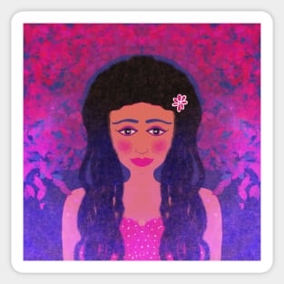 Princess portrait galaxy effect Sticker